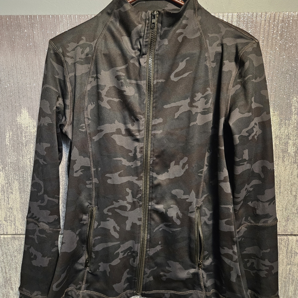 Black Camo Full-Zip Jacket